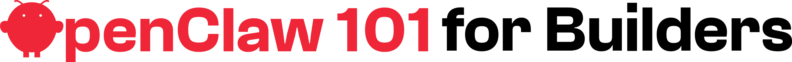 OpenClaw 101 Dark Horizontal Logo