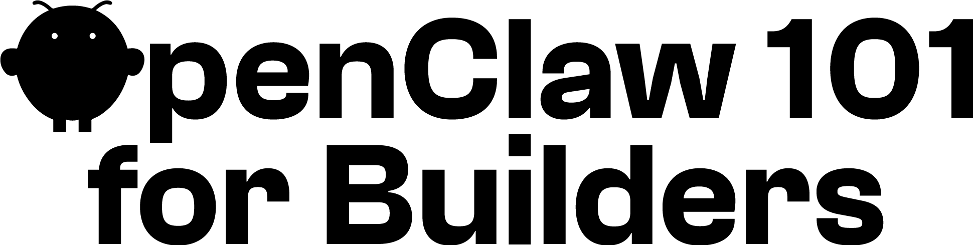 OpenClaw 101 MonoDark Vertical Logo